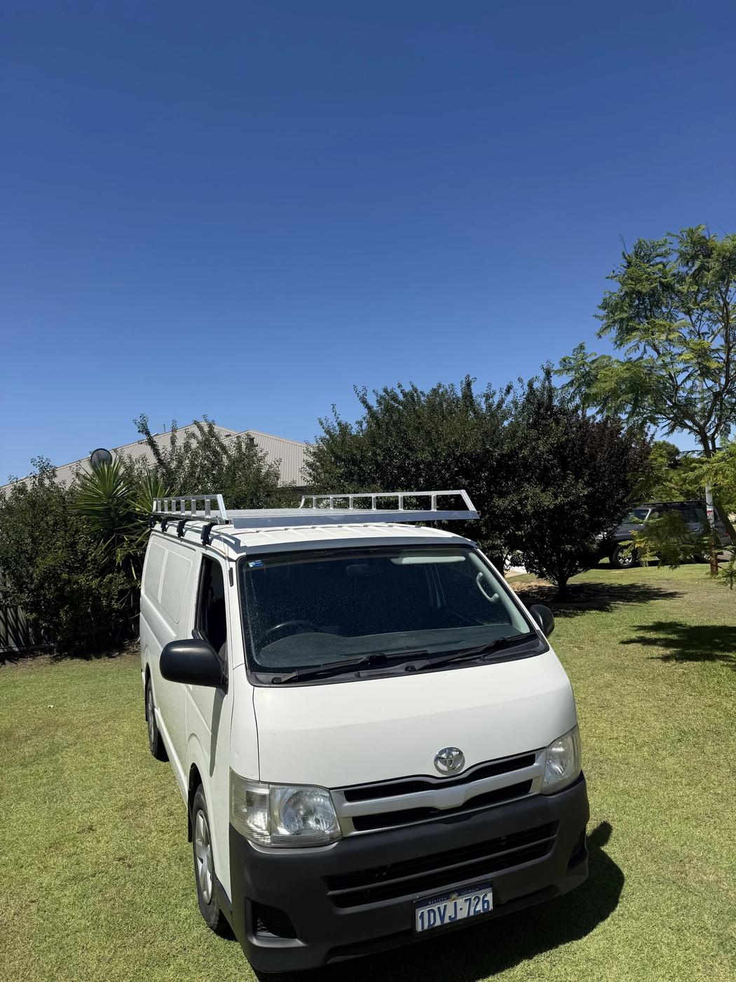 Roof & ladder racks: roof rack on a hiace