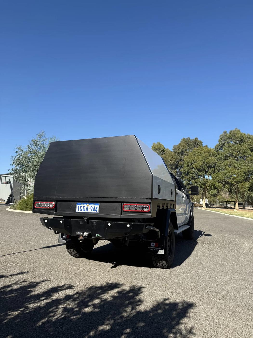 Ranger black tray & canopy: canopy rear